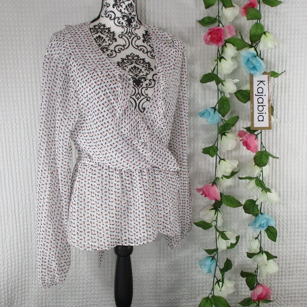 MAX STUDIO Peplum Long Sleeve Top NWOT Size XL